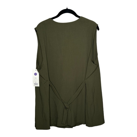 New Ellen Figg Women’s Button Front Vest Top Size 18W Green BNWT - Picture 4 of 5